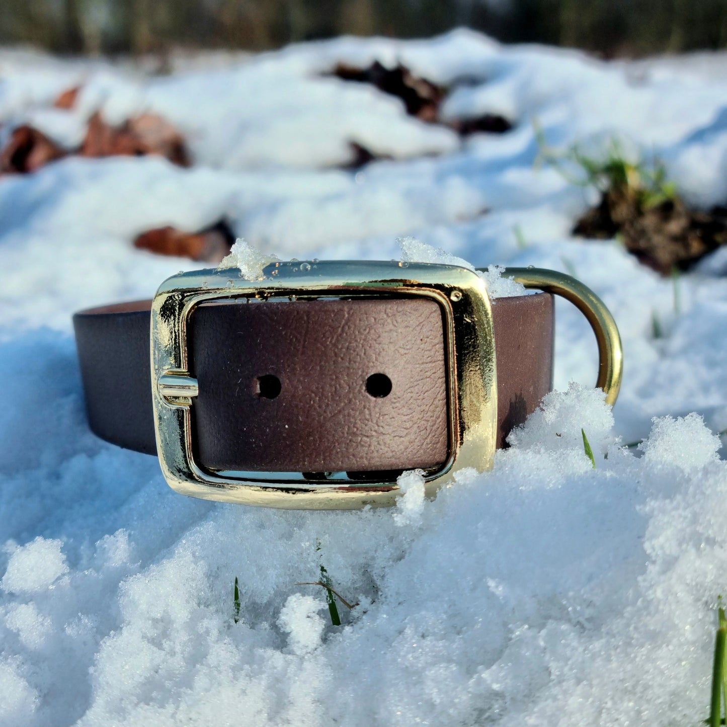 Klassieke halsband - Donkerbruin