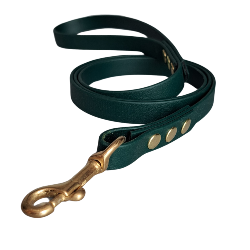 Waterproof donkergroene leiband