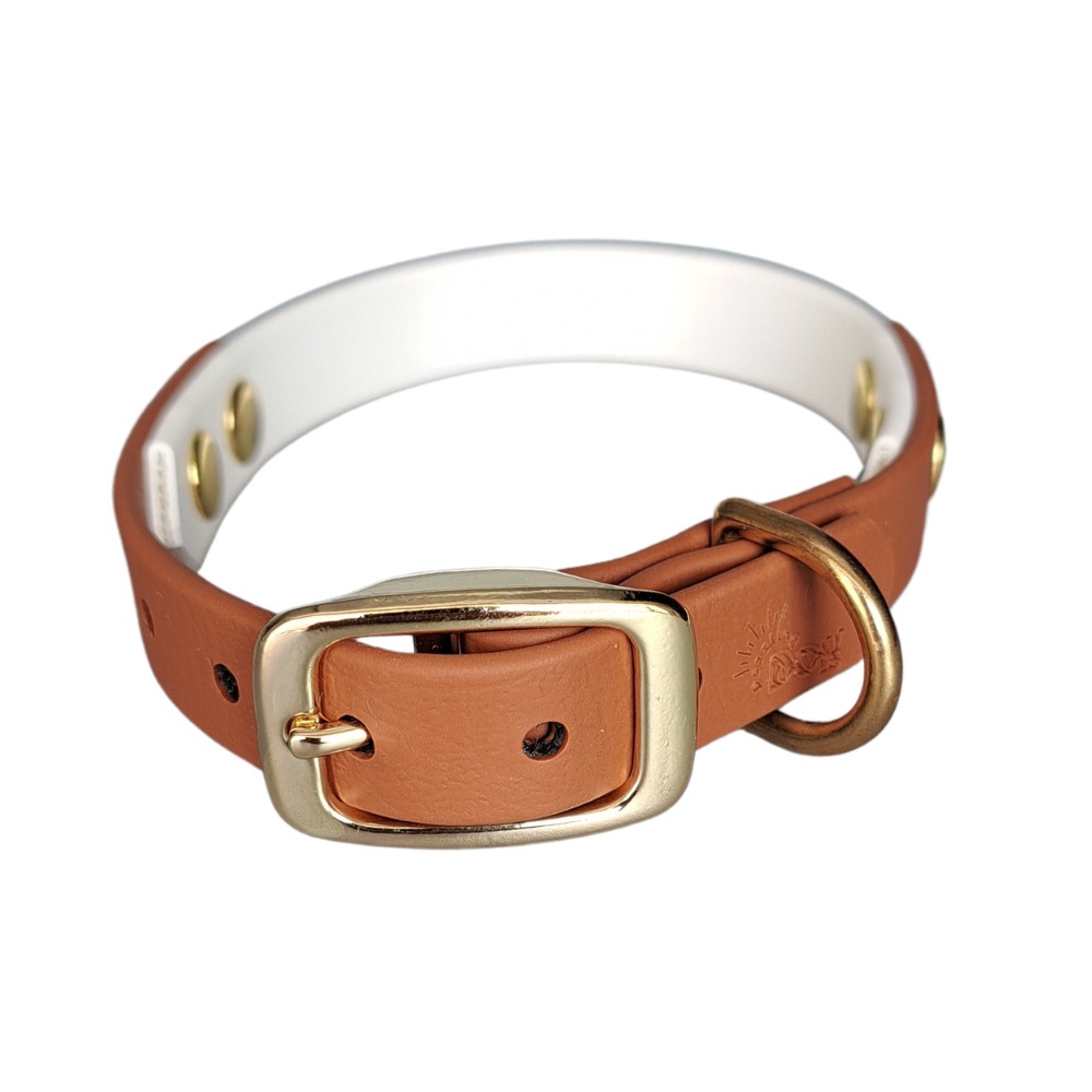 waterproof halsband bruin wit