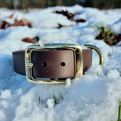Klassieke halsband - Donkerbruin