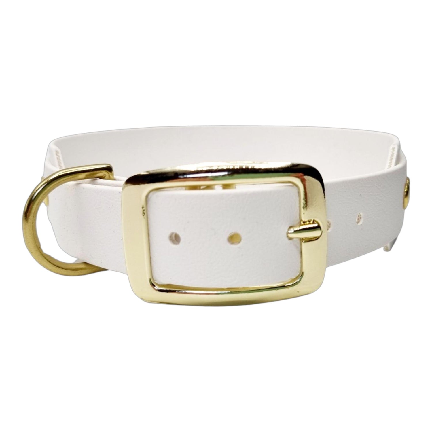 Dubbel witte halsband van Biothane Dazzling Dog