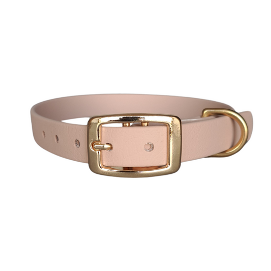 Nude halsband met gouden hardware