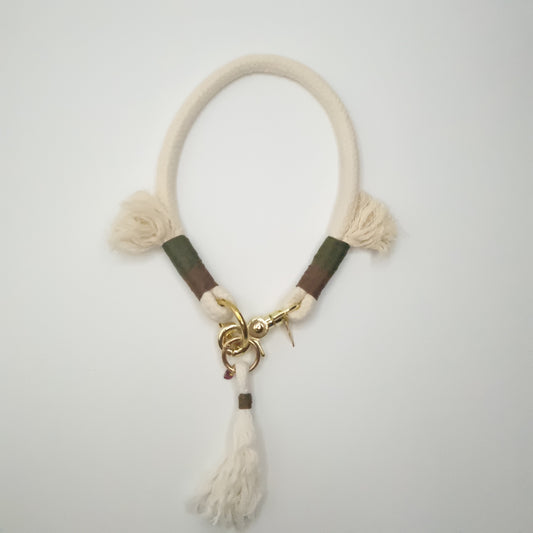 Cala Cotton halsband – Breed 10 mm | Met sluiting