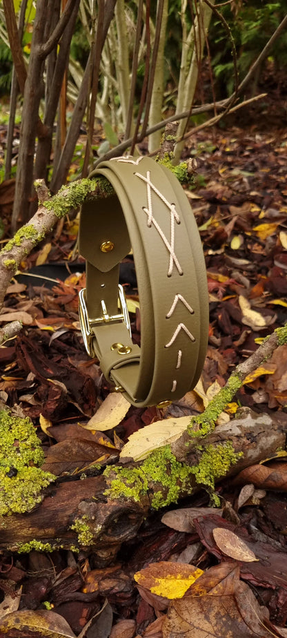 Native hondenhalsband - olijf - Dazzling Dog