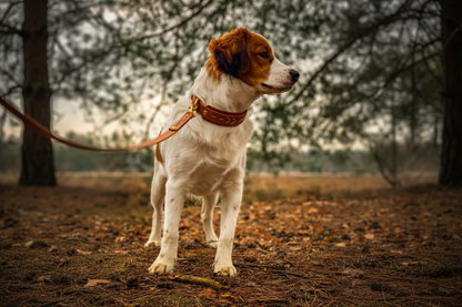 Native hondenhalsband - lichtbruin