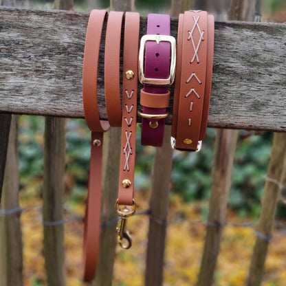 Native biothane leiband en Halsband - duurzaam en waterproof - Dazzling Dog