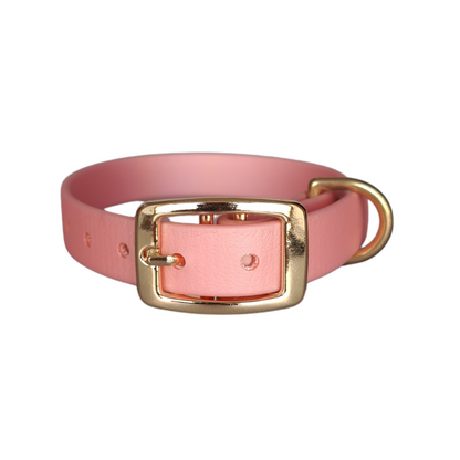 Rosé halsband met gouden sluiting