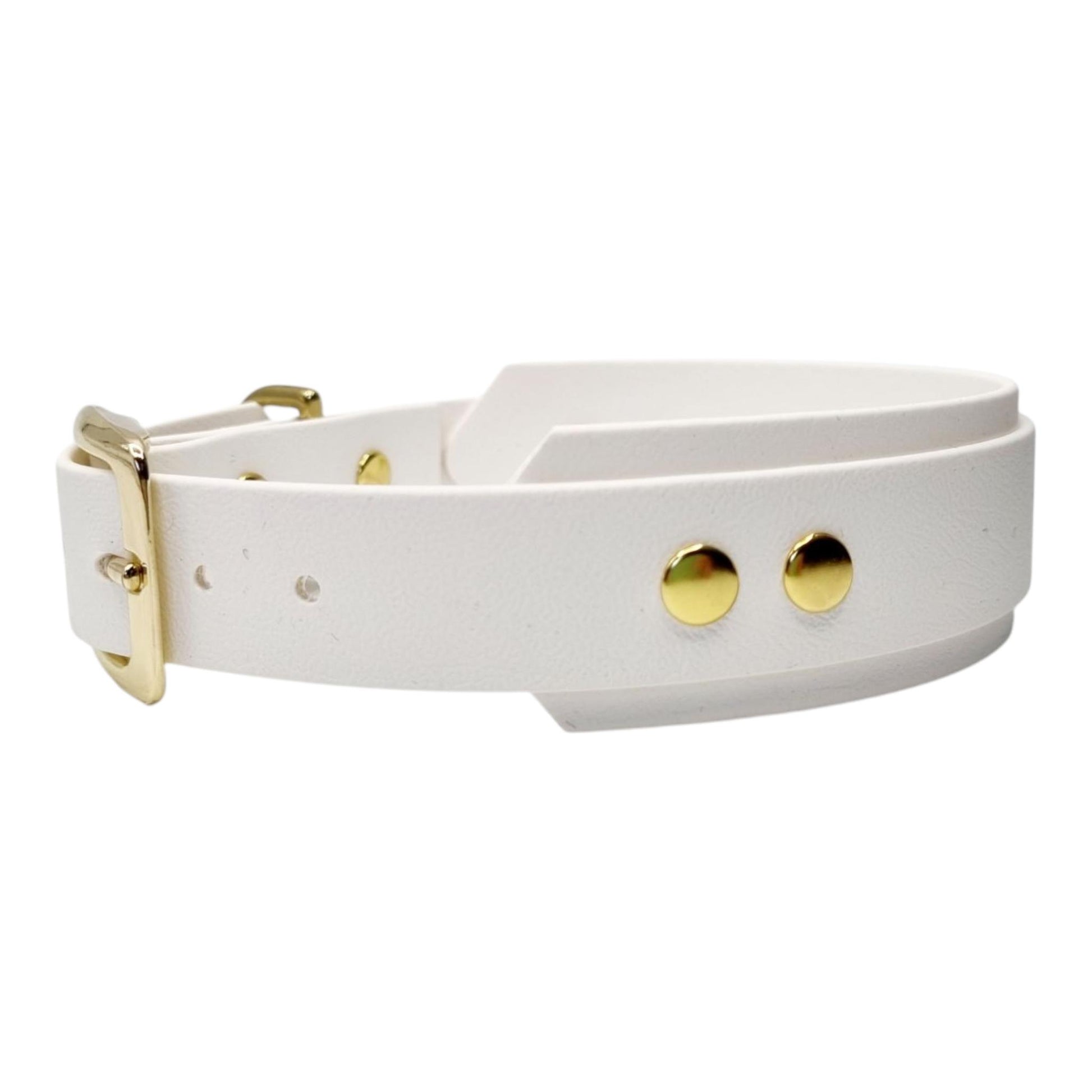 dubbel witte halsband waterproof dazzling dog