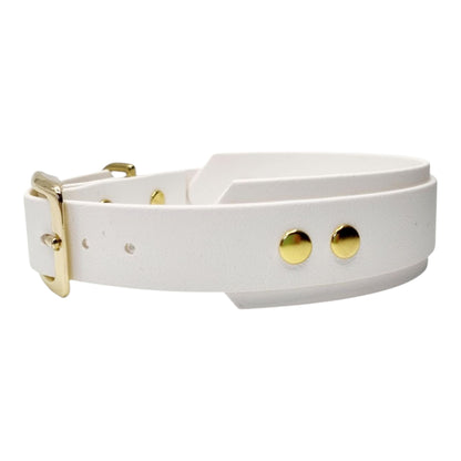 dubbel witte halsband waterproof dazzling dog