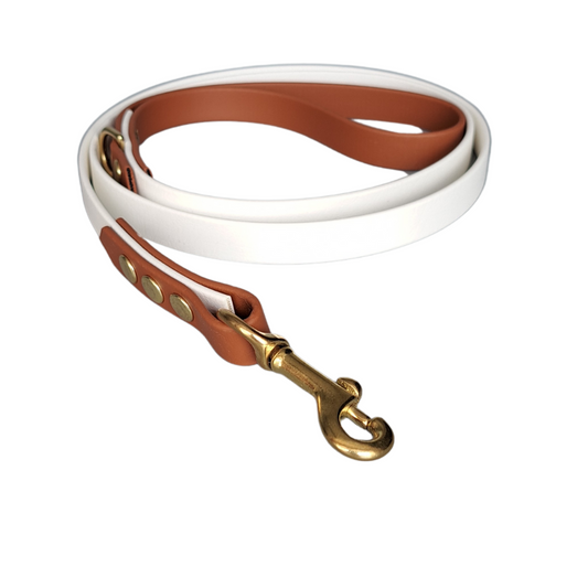 wit bruine biothane waterproof leiband